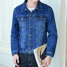 春季牛仔夹克潮男士修身青年休闲韩版牛仔外套上衣8118-P75，男装夹克，电商A318