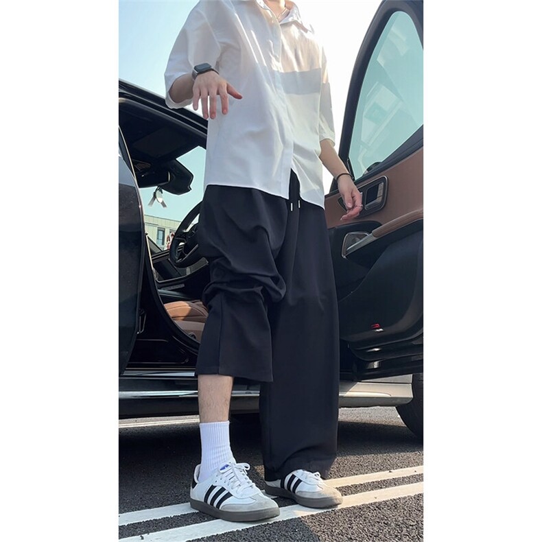 夏季冰丝速干休闲长裤宽松阔腿山本裤A529特P32控58,男装休闲裤,电商A309