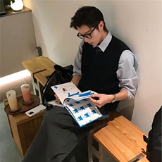 【高质量现货特批35】韩版V领百搭针织马甲610A-M3802，男装背心/马甲，星座610A