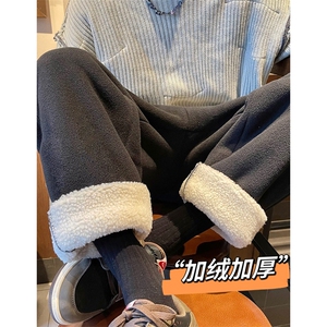 加绒加厚~复合羊羔绒休闲裤 超厚实摇粒绒保暖棉裤 K618-P60图片