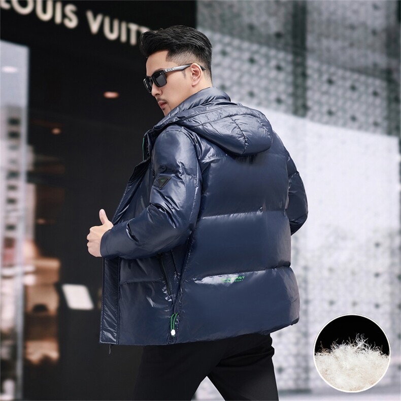 继续新标90绒防水黑金羽绒服外套男士秋冬青年拆卸帽羽绒服,男装羽绒服,钱塘723
