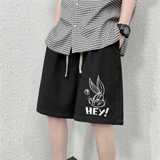 HD74179-P22华夫格短裤男大码宽松五分裤男直筒中裤，男装休闲裤，电商A040