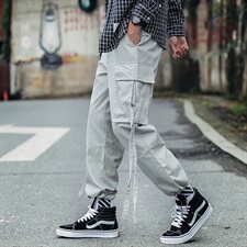 2021春秋季新外景日系大码大口袋潮牌收脚工装九分休闲裤K227-P65，男装休闲裤，电商A001