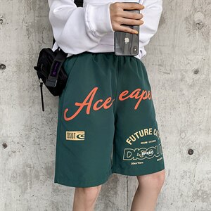【】A003-HK7183-P35夏装新款字母时尚休闲短裤 女模1图片