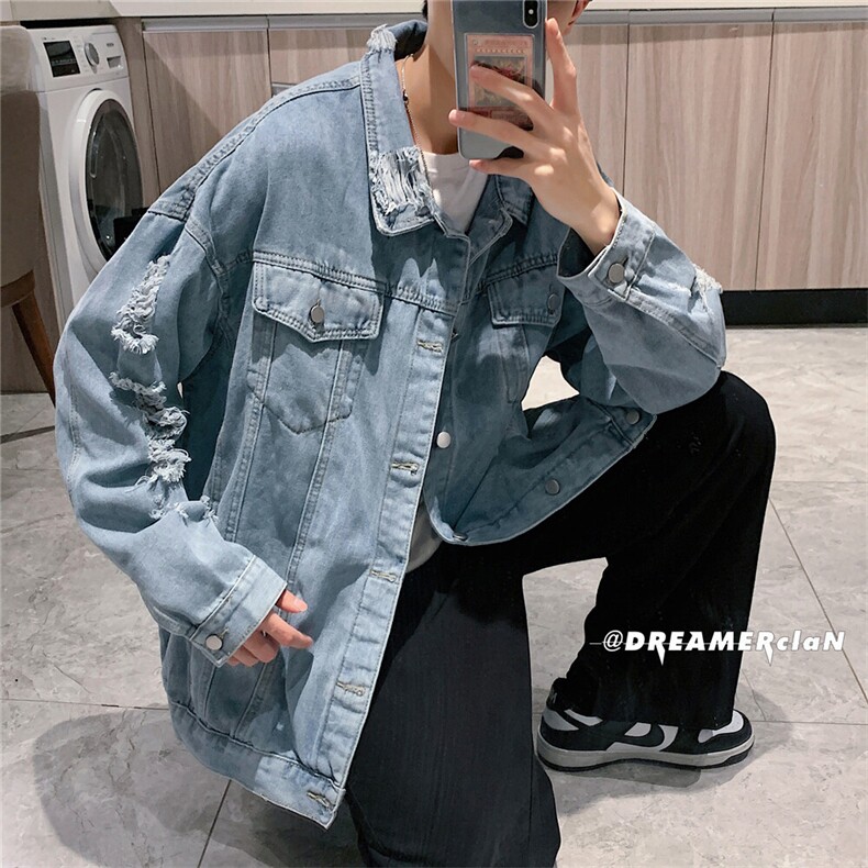 JK629-p70-限价98 现货港风大码牛仔ins外套cityboy图片