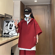 量大优供视频泡泡纱夏款连帽短袖t恤男CP73-特p35，男装T恤，电商B371