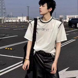 【现货】DT03-P45短袖t恤男款夏季美式潮牌重磅宽松半截袖体恤图片