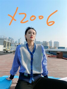 春装新款条纹拼接小开衫,其它,西子玛雅