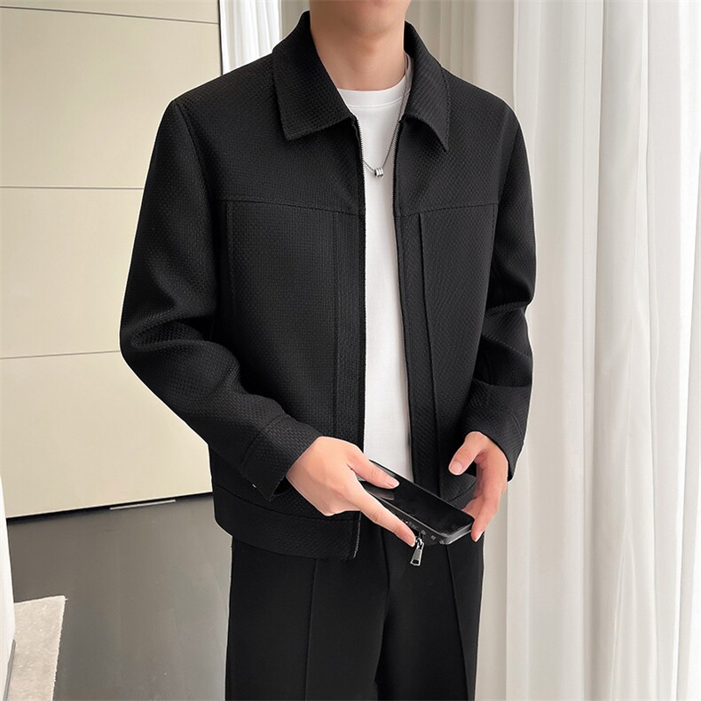 轻熟风~2024春季新款华夫格夹克K442/P100,男装夹克,电商B331