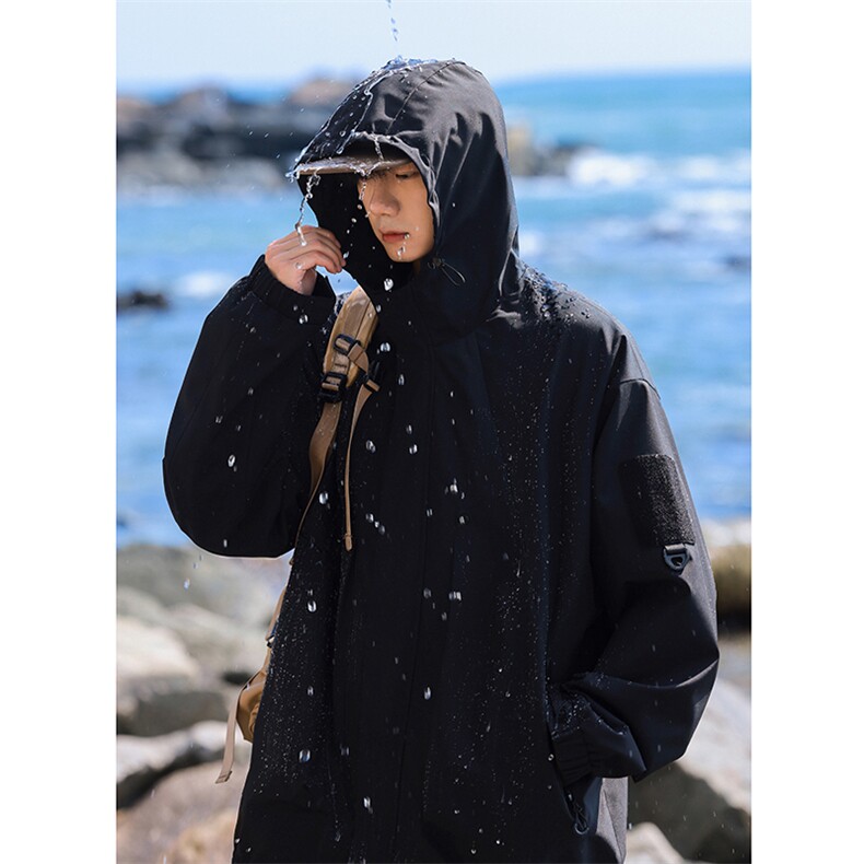春季新款现货三防户外夹克男连帽冲锋衣外套DSA157B-J111-特P60图片