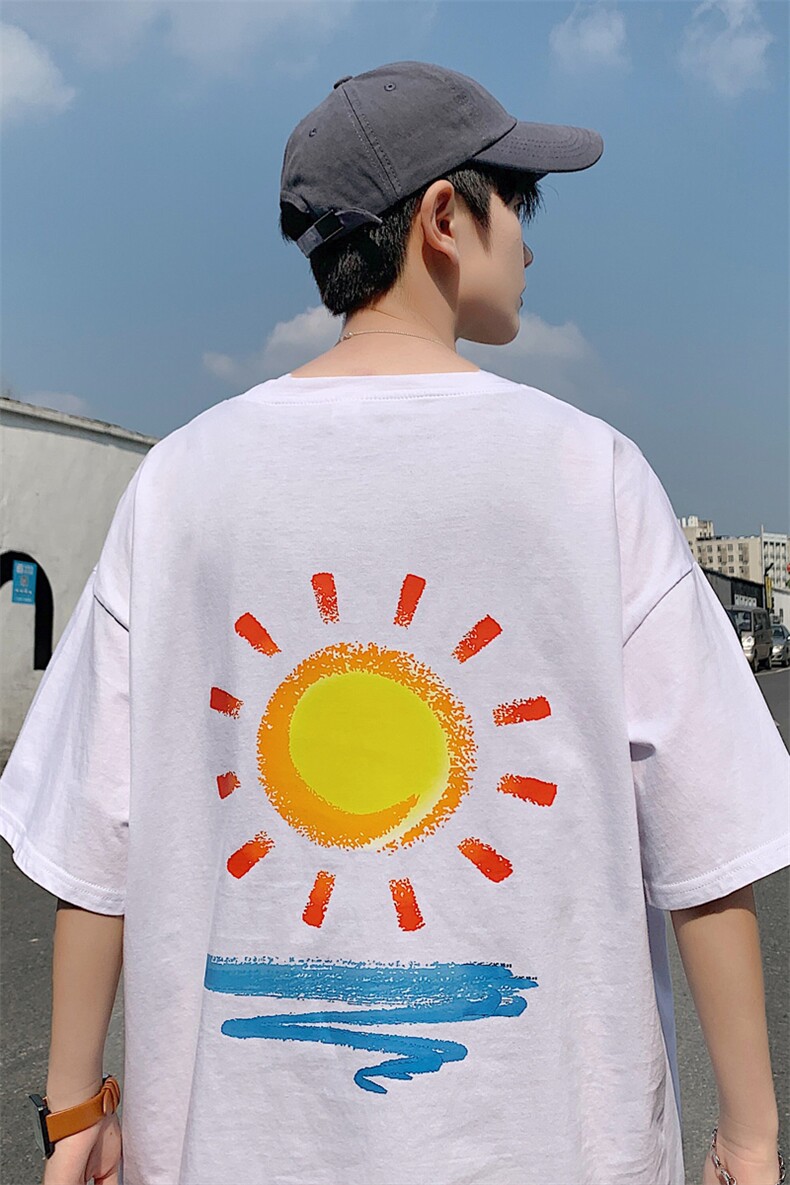 点击率5.8%！2021夏季男士纯棉短袖T恤学生半袖T恤衫T2151P28,男装T恤,电商B220