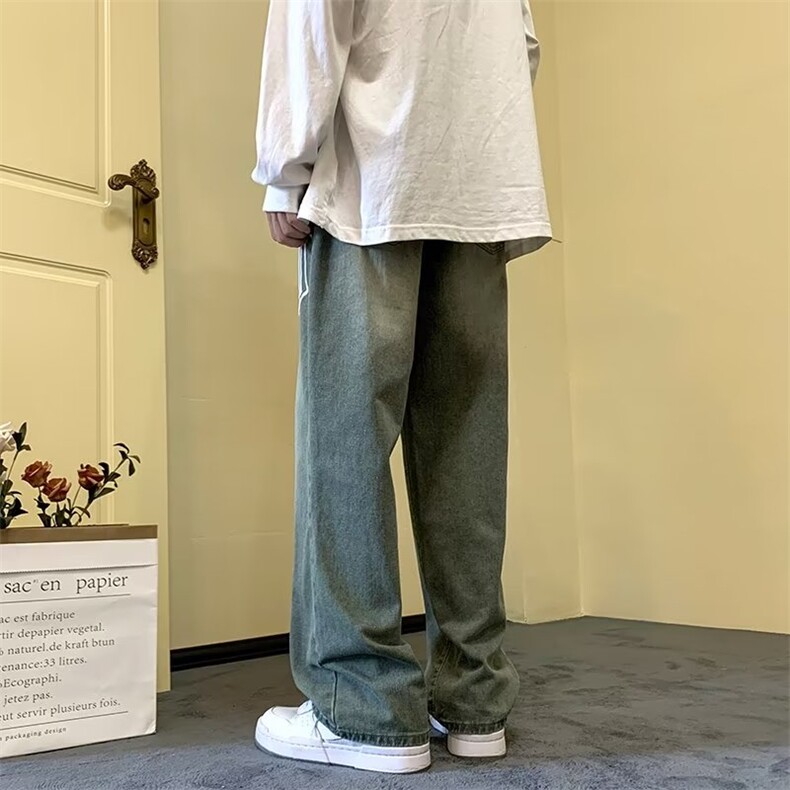 牛仔裤男秋季潮大码休闲裤子高街NK571P45,男装牛仔裤,星座1116-2