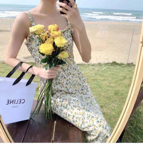 夏季新款吊带连衣裙，女装背心吊带，甜野