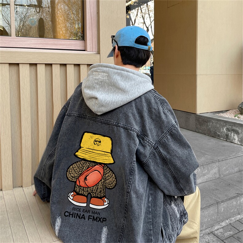 大货牛仔外套男春高街hiphop痞帅炸街夹克宽松上衣JK1037-P88,男装工装外套,星座1103-3