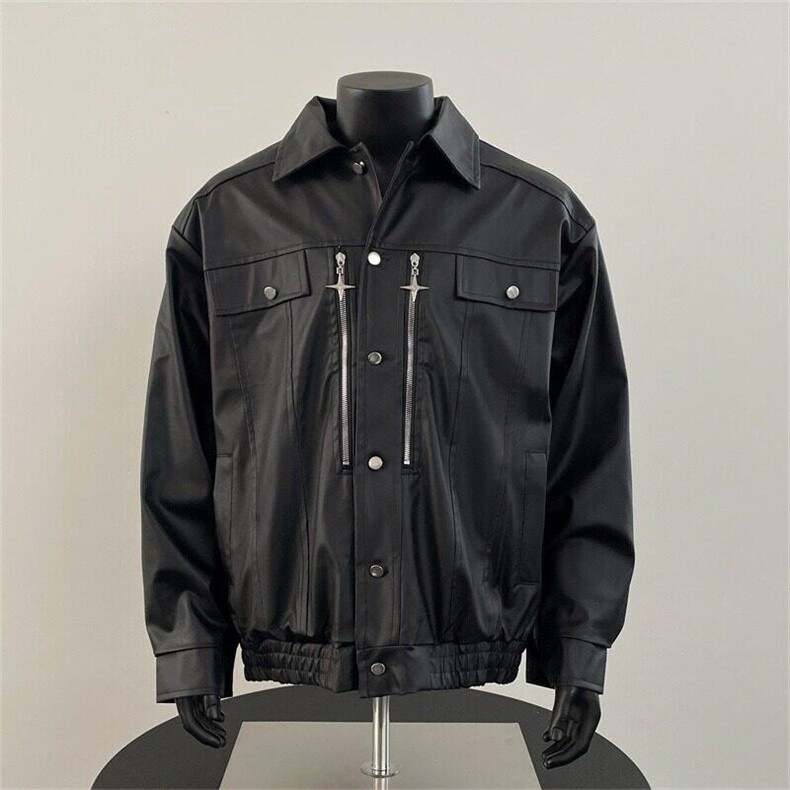 【有货】JK921LL-特P78cleanfit美式皮衣外套高级感机车服夹克,男装夹克,星座1007（原301D）