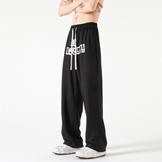 港风抖音品质万针刺绣休闲裤卫裤长裤A014-DY2182-P65控88，男装休闲裤，电商A014