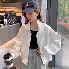 5615-P35新款立领宽松慵懒休闲百搭棒球服短款外套，女装短外套，星座617A-2