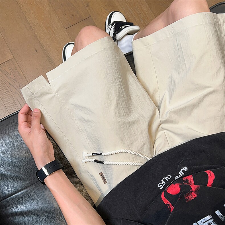 X2438-TP25控价38夏季高街冲锋裤透气宽松抽绳运动休闲五分裤男，男装牛仔裤，电商A102-1