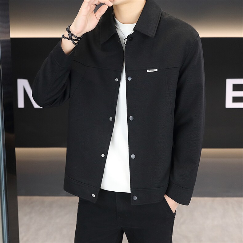 夹克男翻领外套型男商务休闲百搭青年外套夹克上衣N7952-P87图片