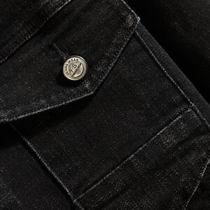 牛仔外套男韩版潮流修身弹力春秋休闲修身男士夹克牛仔衣8196-P85图片