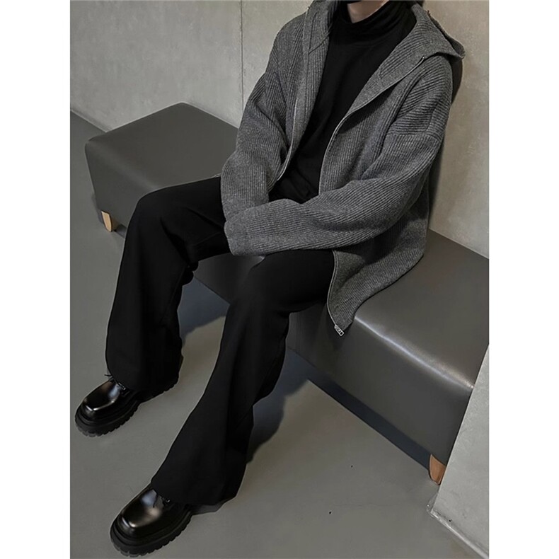 MY7102-P52美式针织开衫外套男秋冬季潮牌cleanfit慵懒风毛衣，男装针织衫/毛衣，电商B323A