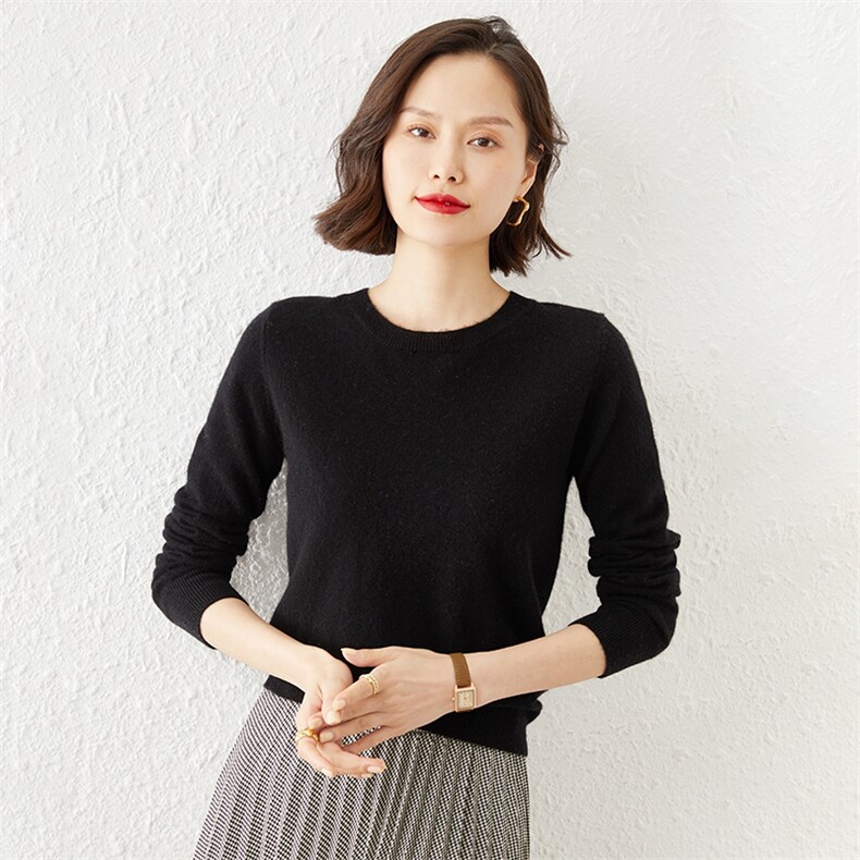 【断码毛衫】加厚衫秋冬圆领针织打底衫修身内搭羊毛衫女毛衣,针织衫/毛衣,质第工厂直营店
