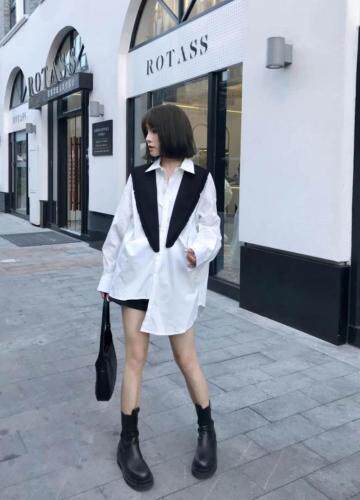 春季衬衣，女装，玉米青豆