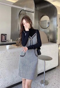 秋冬小香风套裙图片