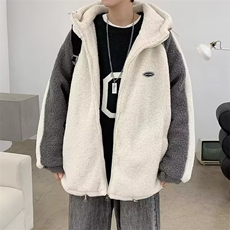 羊毛羔外套男生秋冬季潮牌韩版宽松羊羔毛棉服潮流百搭W25/P48，男装棉衣，星座506