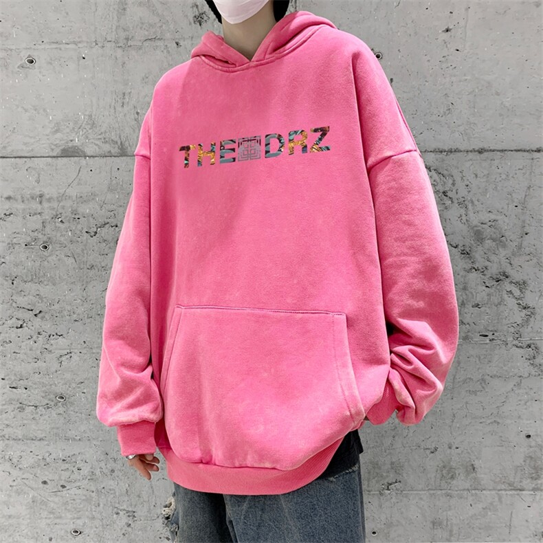 美式潮牌重磅水洗做旧连帽卫衣力推大码男XZ517A-2-Y7761-P68,男装卫衣,星座517A-2