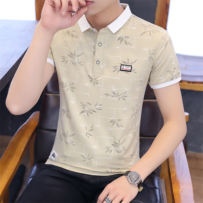 6819-P30夏季男士短袖t恤翻领polo衫潮流韩版半袖体恤潮牌,男装T恤,电商D310B