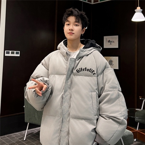 棉袄厚外套港风日系棉衣纯色棉服大码面包服1016-1 M01 P90 K118图片