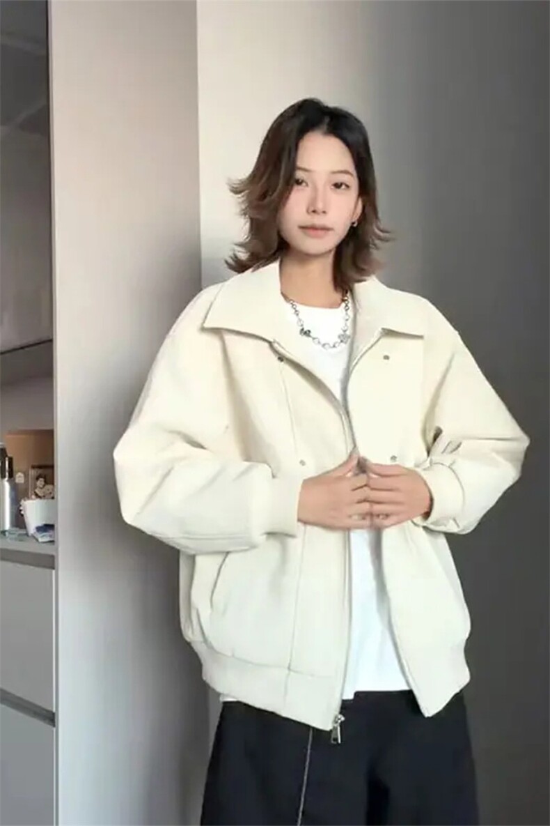 [网图]美式翻领皮衣男春季宽松夹克休闲外套C61310-TP55不,男装夹克,电商A102