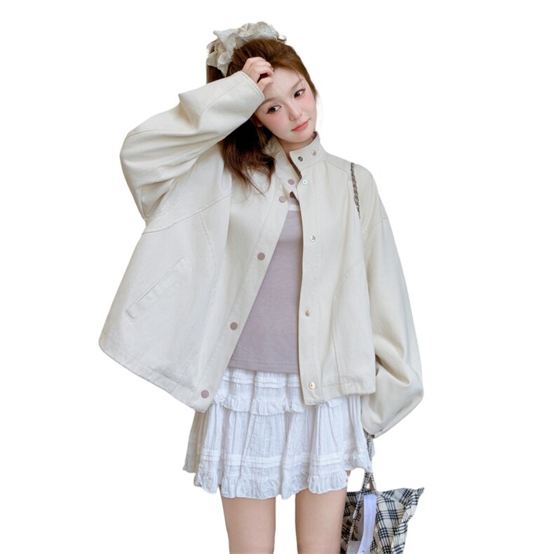 新款拼接工装外套2D014-9081-P145-K218,女装短外套,2D014
