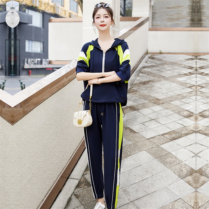 时尚运动女春秋韩版宽松大码胖mm显瘦洋气减龄休闲裤夏,女装大码女装,琦鑫阁（原依鑫阁）