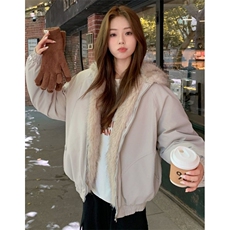 座山雕毛绒连帽棉服男女冬季美式设计感加厚棉衣M2510，男装棉衣，星座1116A（原606A-3）