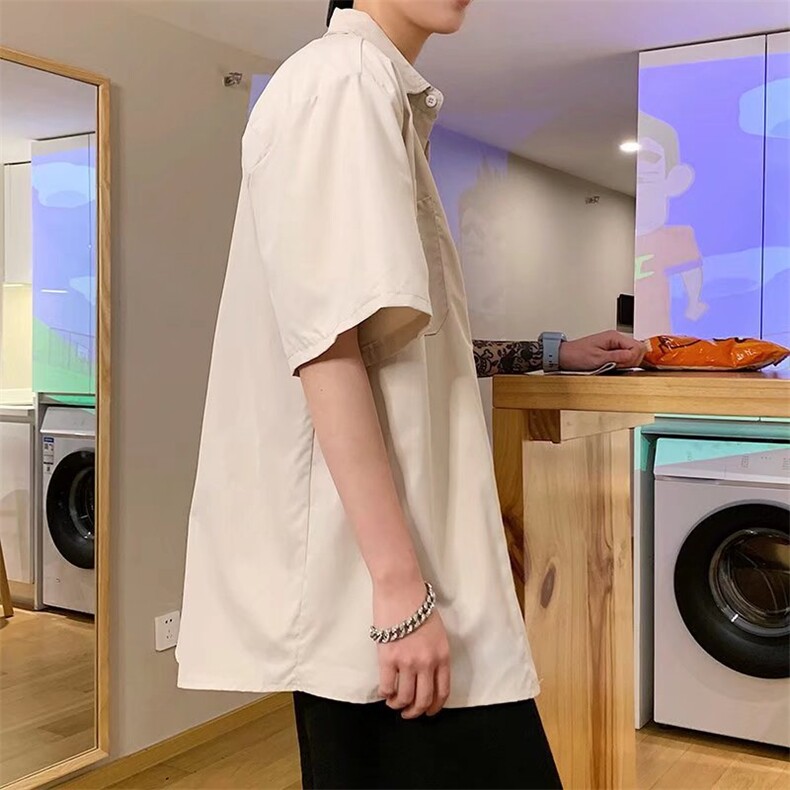 2023男春秋情侣宽松休闲衬衣SK07P28,男装衬衫,星座1116-2