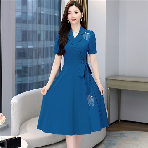 2023年夏季韩版通勤套头韩版时尚流苏修身连衣裙，女装连衣裙，卡杰菲