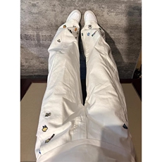 1506/Q30730/P57美式高街微喇设计感风裤子提档弯刀直筒裤，男装休闲裤，星座1506