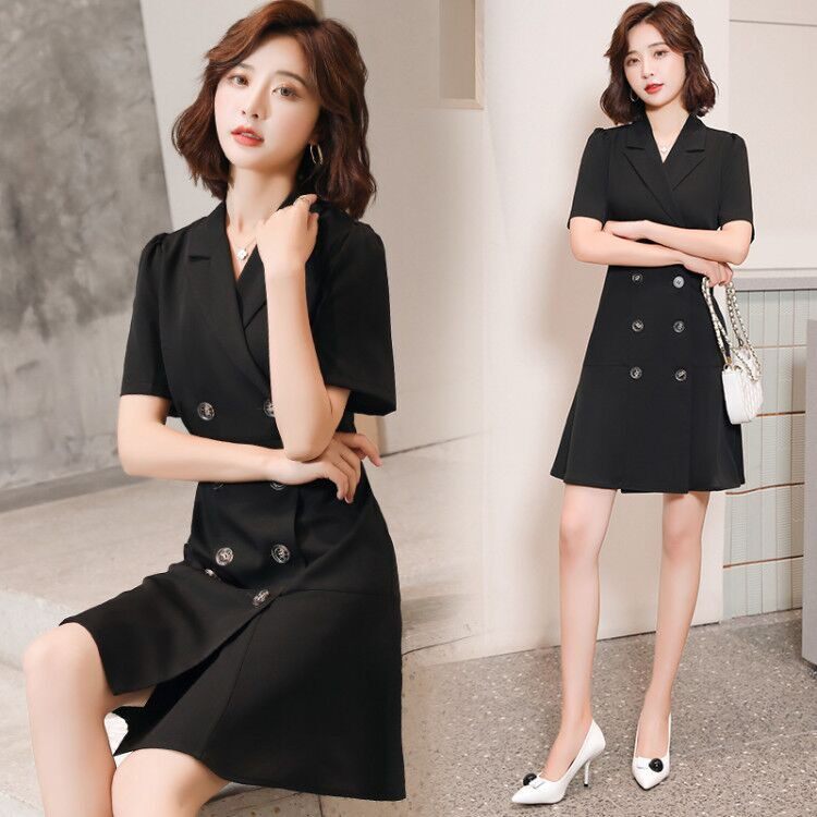 020新款西装连衣裙法式收腰显瘦气质学院风短款小香风百褶裙，女装连衣裙，寒都衣屋