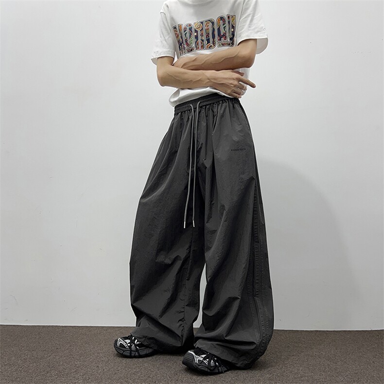 辣妹橘红色工装裤女褶皱休闲显瘦阔腿美式宽松裤K0846-P50,男装工装外套,星座308B-2