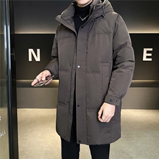 标50绒中长款羽绒服男冬季加厚2025新款连帽外套A313-9900-P275，男装羽绒服，电商A313
