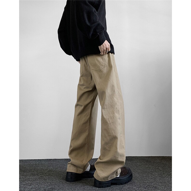春新款休闲裤潮牌宽松直筒百搭微喇长裤子K2060-P52,男装牛仔裤,星座308B-1
