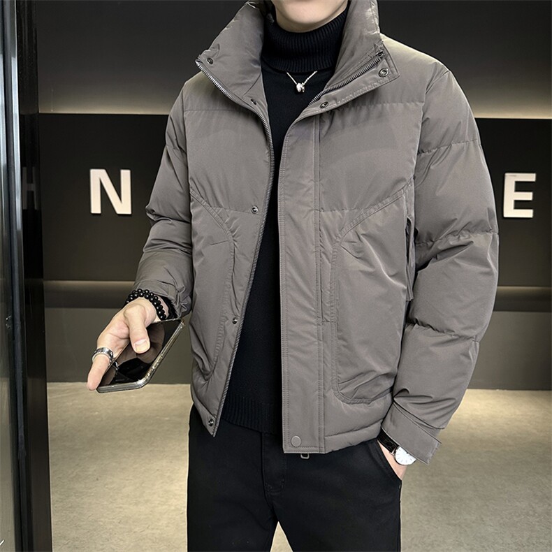 L-4XLMY6609-P155冬季新款短款立领纯色棉衣男加厚保暖外套男,男装棉衣,电商B321-1