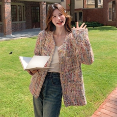 法式浪漫碎花连衣裙女小个子2025春秋新款气质减龄海边度假风裙子，女装短外套，天使之佳话