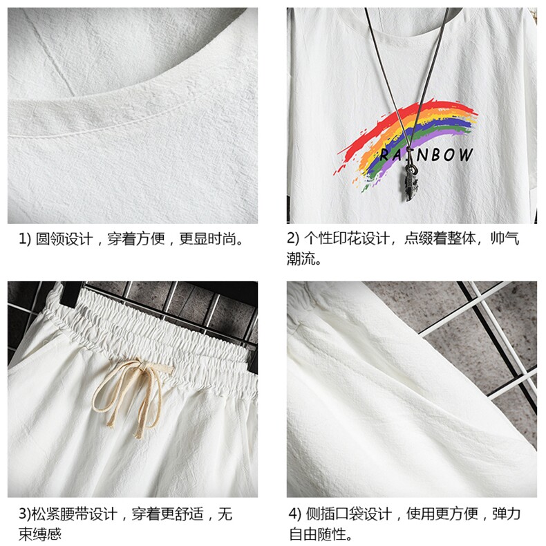 TY35064-P55透气亚t恤套装男大码短裤男装搭配一套网格挂拍,男装T恤,电商A040A