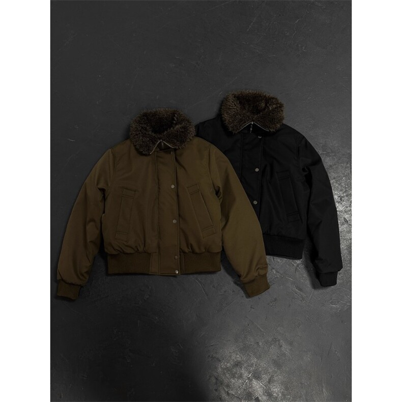 座山雕棉服翻领毛领廓形宽松夹棉外套MY780特P96,男装棉衣,星座908-1