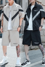夏季新款防晒衣运动服套装男薄款韩版休闲两件套DS774TP65，男装休闲裤，电商A102