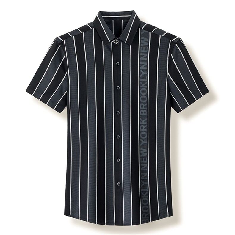C8905钱塘2020-2夏季精品条纹男士细线短袖衬衫P55,男装衬衫,钱塘207-2