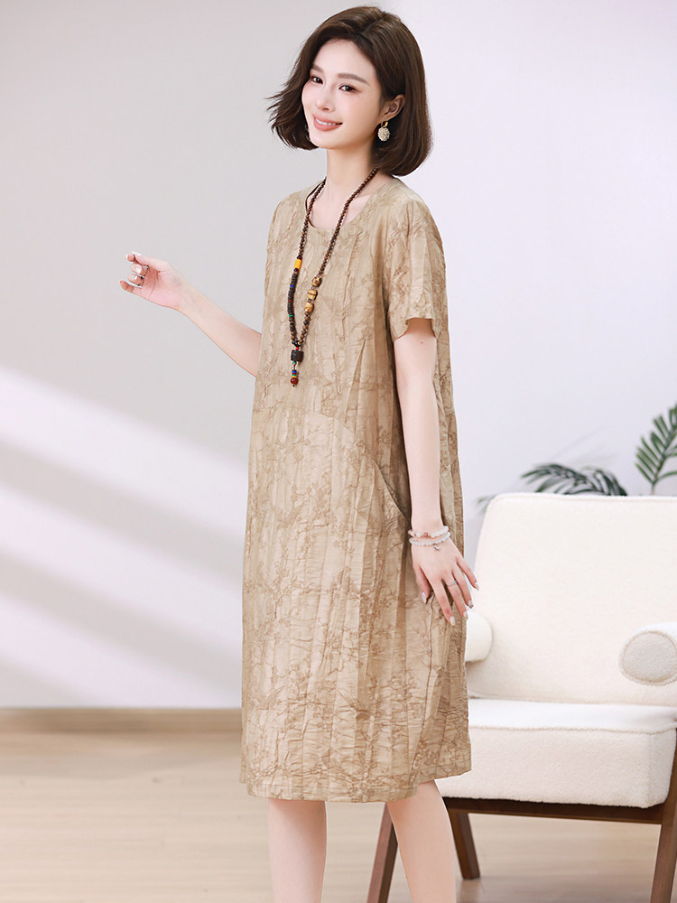 连衣裙女2024新款高端精致大码女装微胖穿搭气质裙子,女装连衣裙,忆绮罗